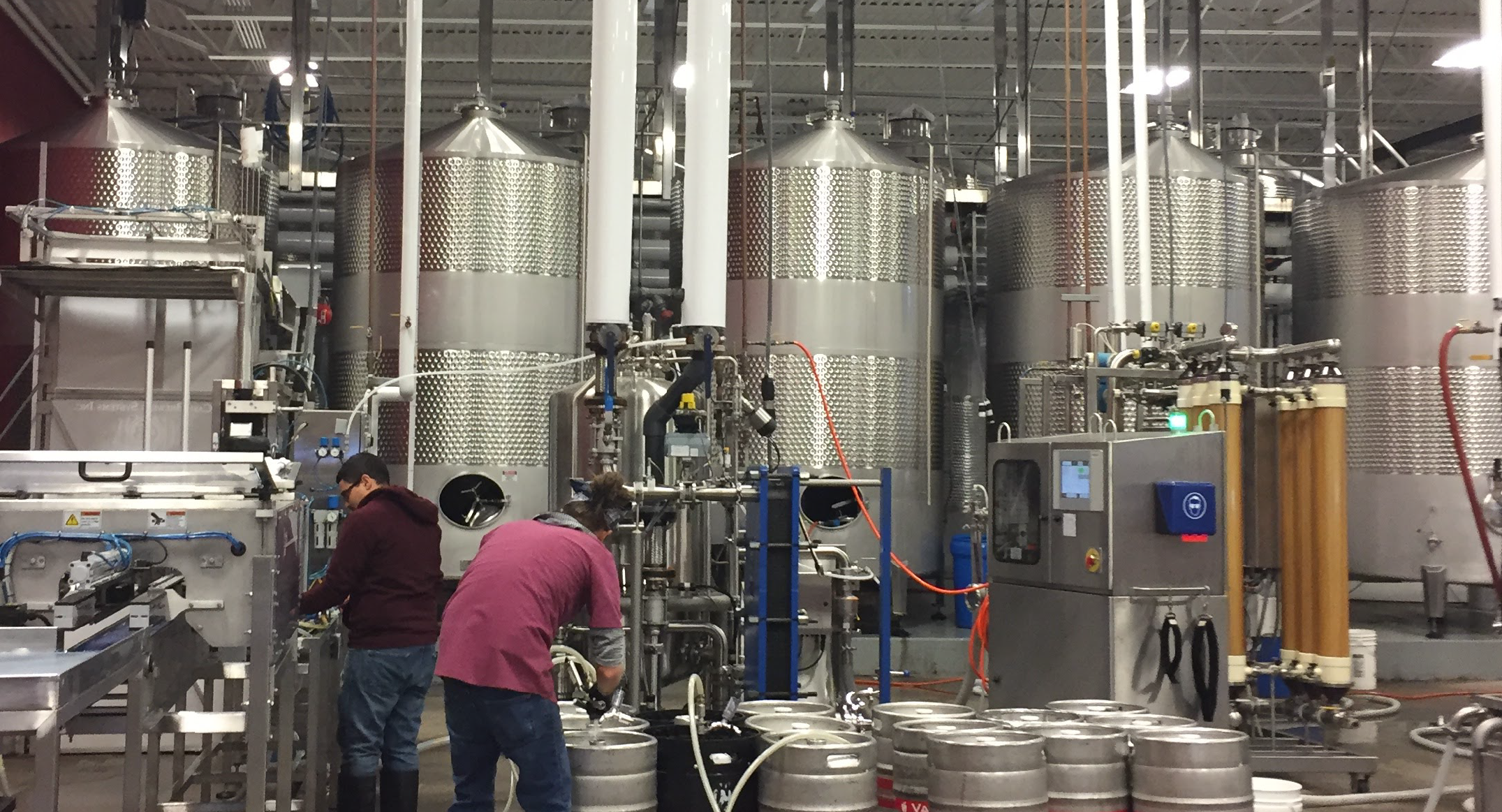 Steel Tanks in a Cider Production Facility