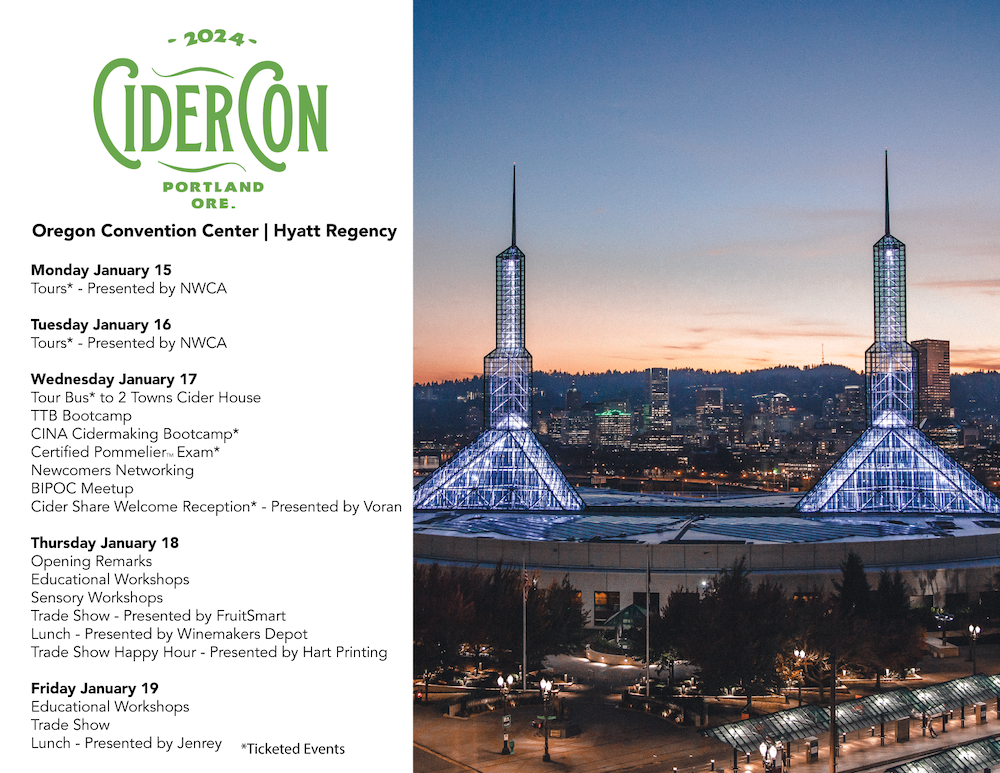 CiderCon 2024 Schedule V0.201 American Cider Association