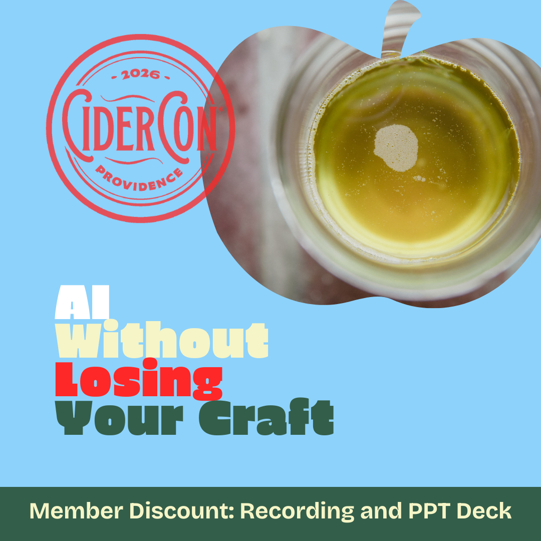 AI Without Losing Your Craft title of the CiderCon 2026 session. Here is the member discount code and link to download the recording and ppt.
