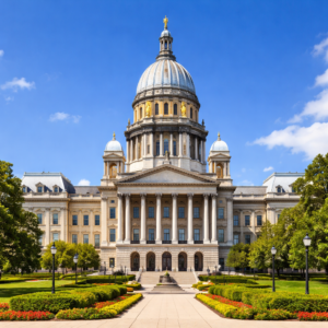 generic state capitol under a blue sky